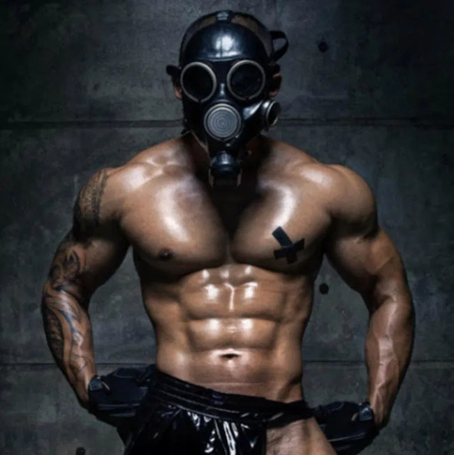 sexy man in mask hunk